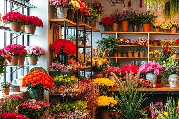 Онлайн-касса в цветочном магазине