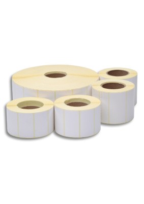 Самоклеющиеся этикетка 58х30 (5000 этикеток в ролике), втулка 40мм 