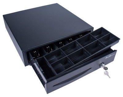 Денежный ящик PОScenter 16EM 410x415x100 механический, PUSH, черный 